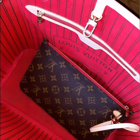Louis Vuitton neverfull medium bag and clutch - Picture 2 of 3